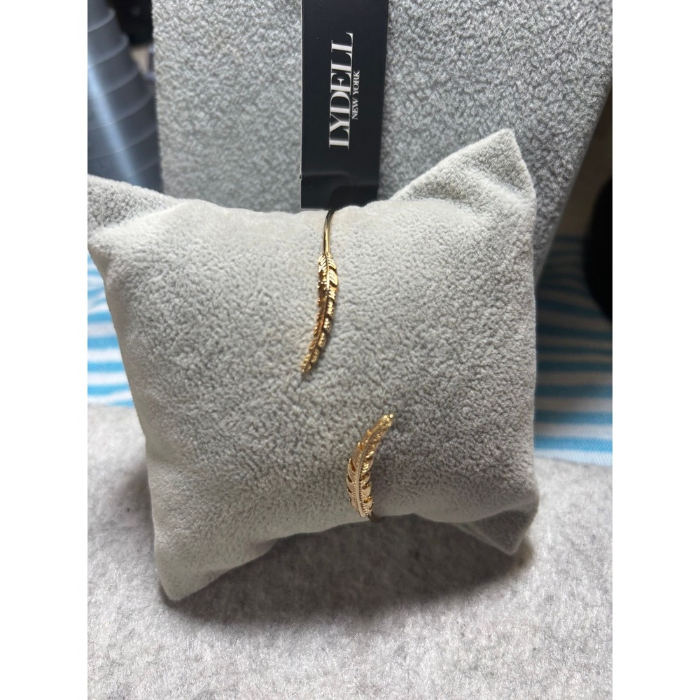 #5. Gold-tone Feather Cuff Bracelet